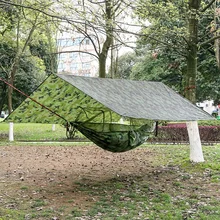 

Hammock with Mosquito Net and Tarp Double Hammock Tarp Lightweight Hanging Hammock Rian Fly for Outdoor Travel Hiking Camping
