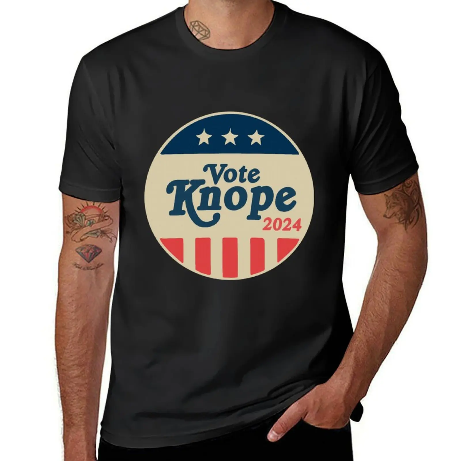 Vote Knope T-Shirt anime clothes oversizeds graphics Blouse big and tall t shirts for men