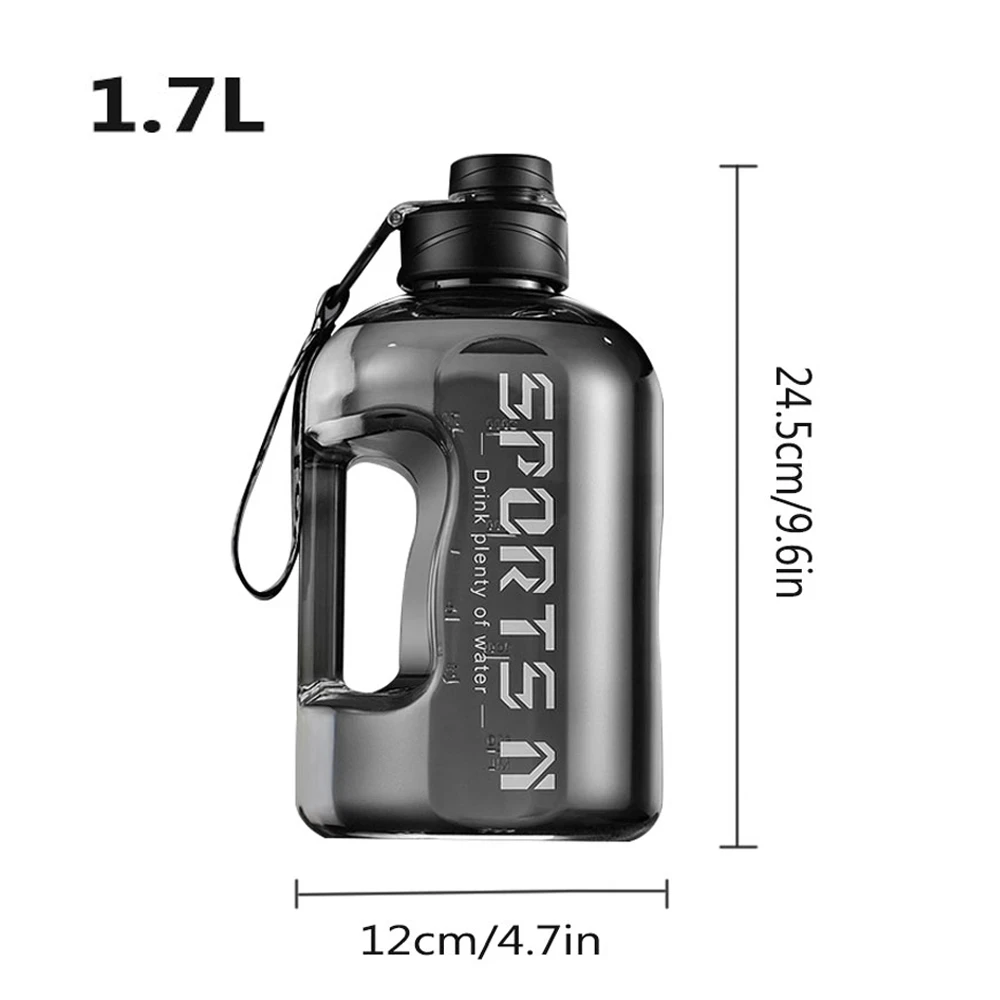1.7L Water Bottle Gym Cycling Cup Precise Scale Portable Large Capacity Camping Sport Fitness Training 1PCS sports water bottle,portable water bottle