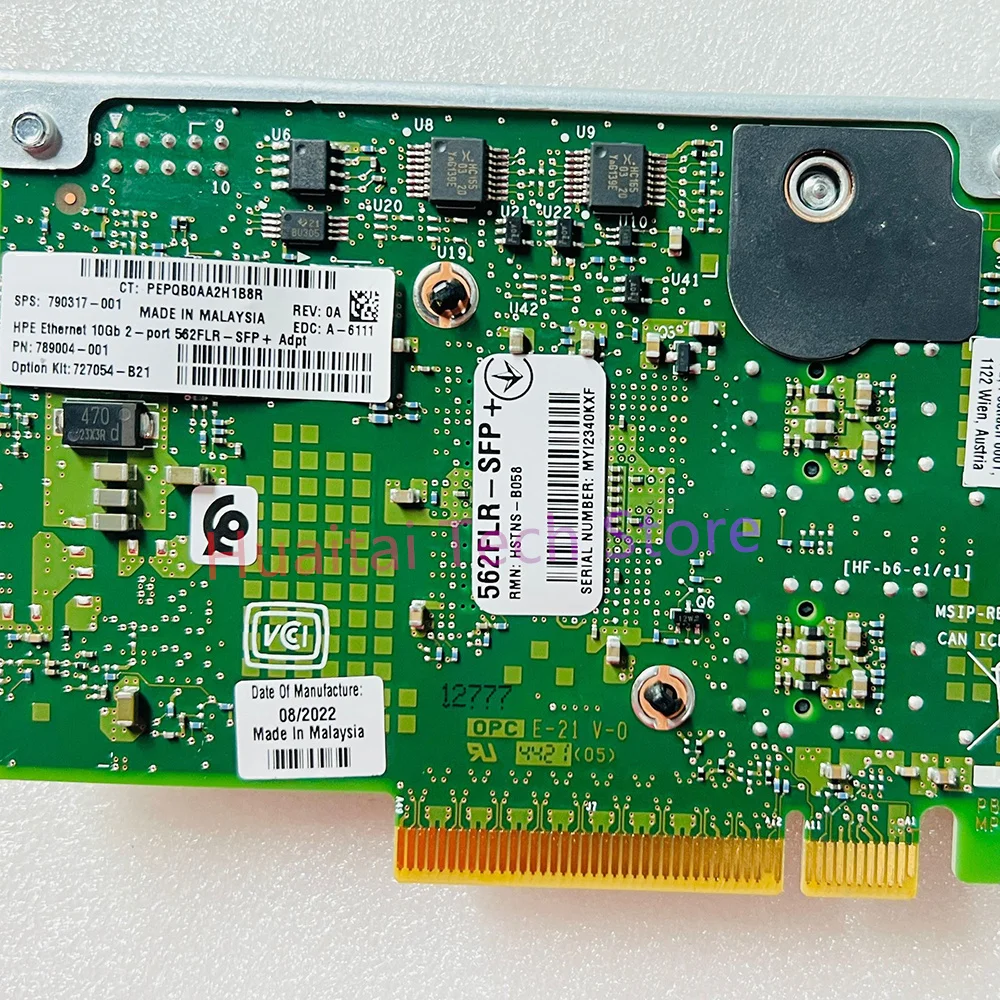 For HPE Dual Port Ten Gigabit Network Card 727054-B21 790317-001 562FLR-SFP+ 4 For HPE Dual Port Ten Gigabit Network Card 727054-B21 790317-001 562FLR-SFP+ - Image 2