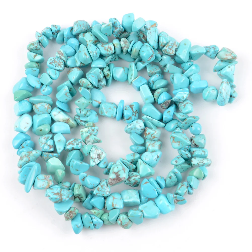 Natural Stone Irregular Gravel Beads for Jewelry Making - Freeform Beads for DIY Necklaces & Bracelets, 15'' Strand