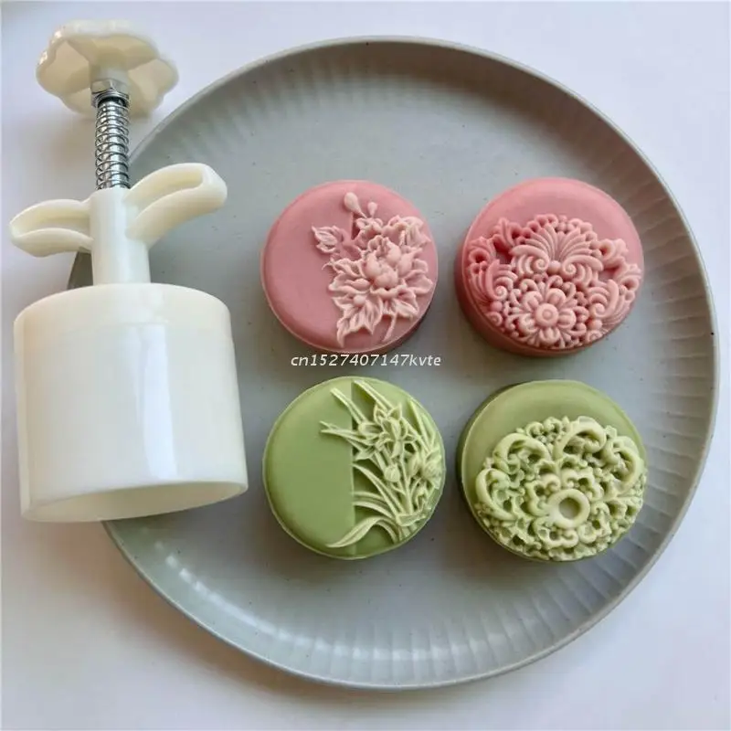 75g Plastic Mooncake Molds Mooncake Stamps DIY Moon Cake Mold Creative