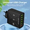 65W 6 Ports USB Charger Fast Charging QC3.0 Travel Charger For iPhone 14 Samsung Xiaomi Mobile Phone Adapter EU KR US UK Plug 4
