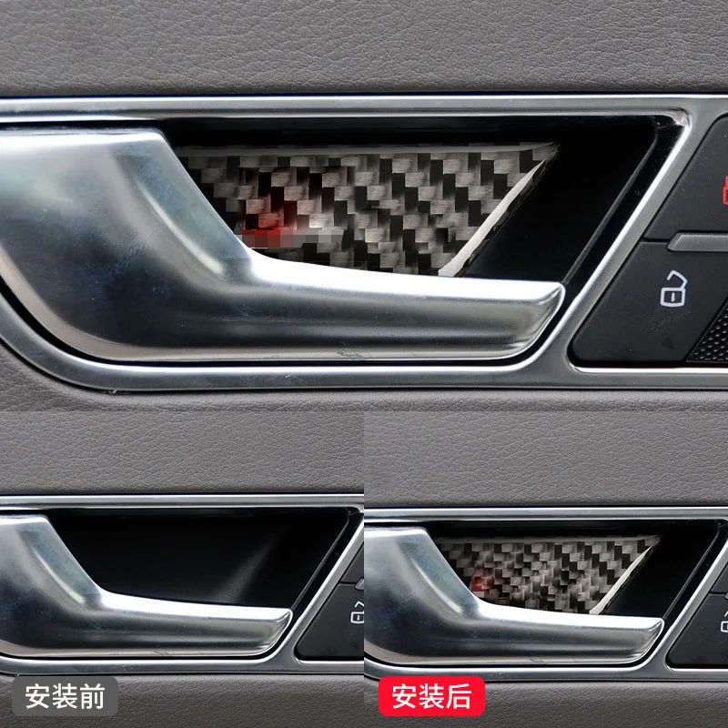 

FOR Audi 05-11 A6 Modify the inner door bowl of the car door Carbon fiber pattern Audi A6L Carbon fiber pattern Interior