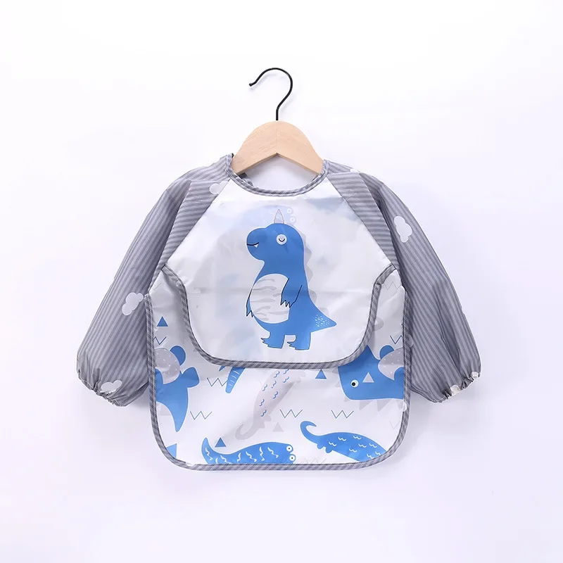 Waterproof Children's Feeding Apron Baby Boys Eating Clothes Toddler Anti-Dirty Neck Protector Mealtime Smock Kids Clothing