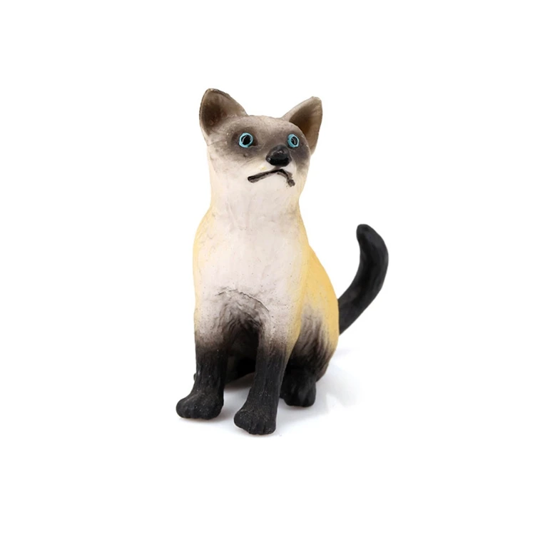 Simulation siamesische Katze Desktop Ornament Kätzchen Modell Haustier Katzen Home Dekoration – Detail 8
