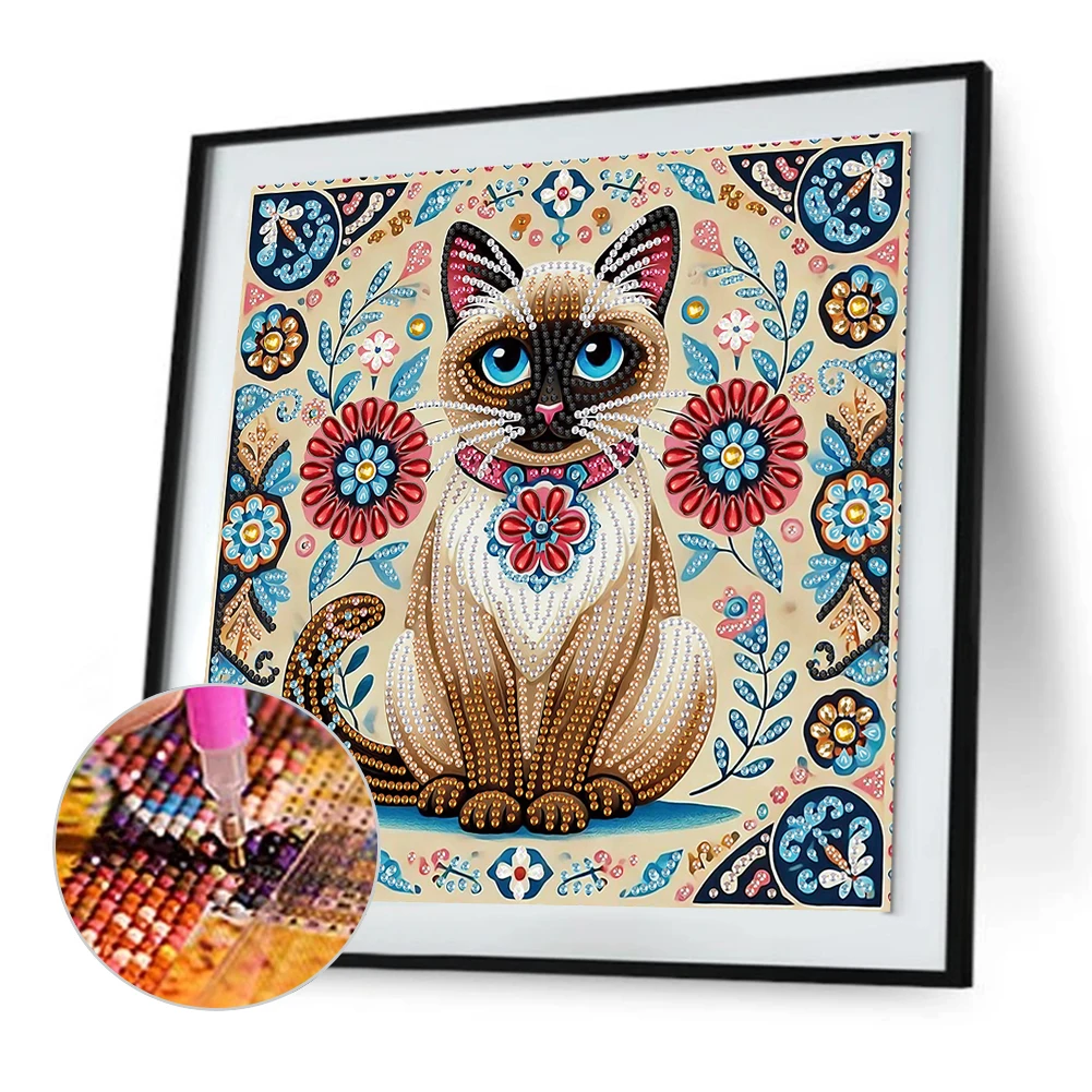 5D DIY Partial Special Shaped Drill Diamond Painting Kit Abstract Decoration Robot Lip English Cat DIY Handmade Birthday Gifts