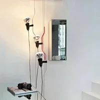 Italian Parentesi Pendant Lamp for Bedroom Bedside Lamp Living Room Ceiling to Floor Suspension Pendant Light 1