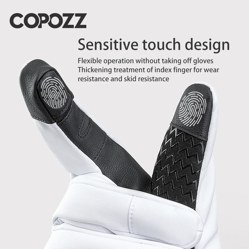 COPOZZ New Winter Men Women Ski Gloves Windproof Warm Waterproof Touch-Screen Non-slip Snowboard Snowmobile Thicken Skiing Glove 5