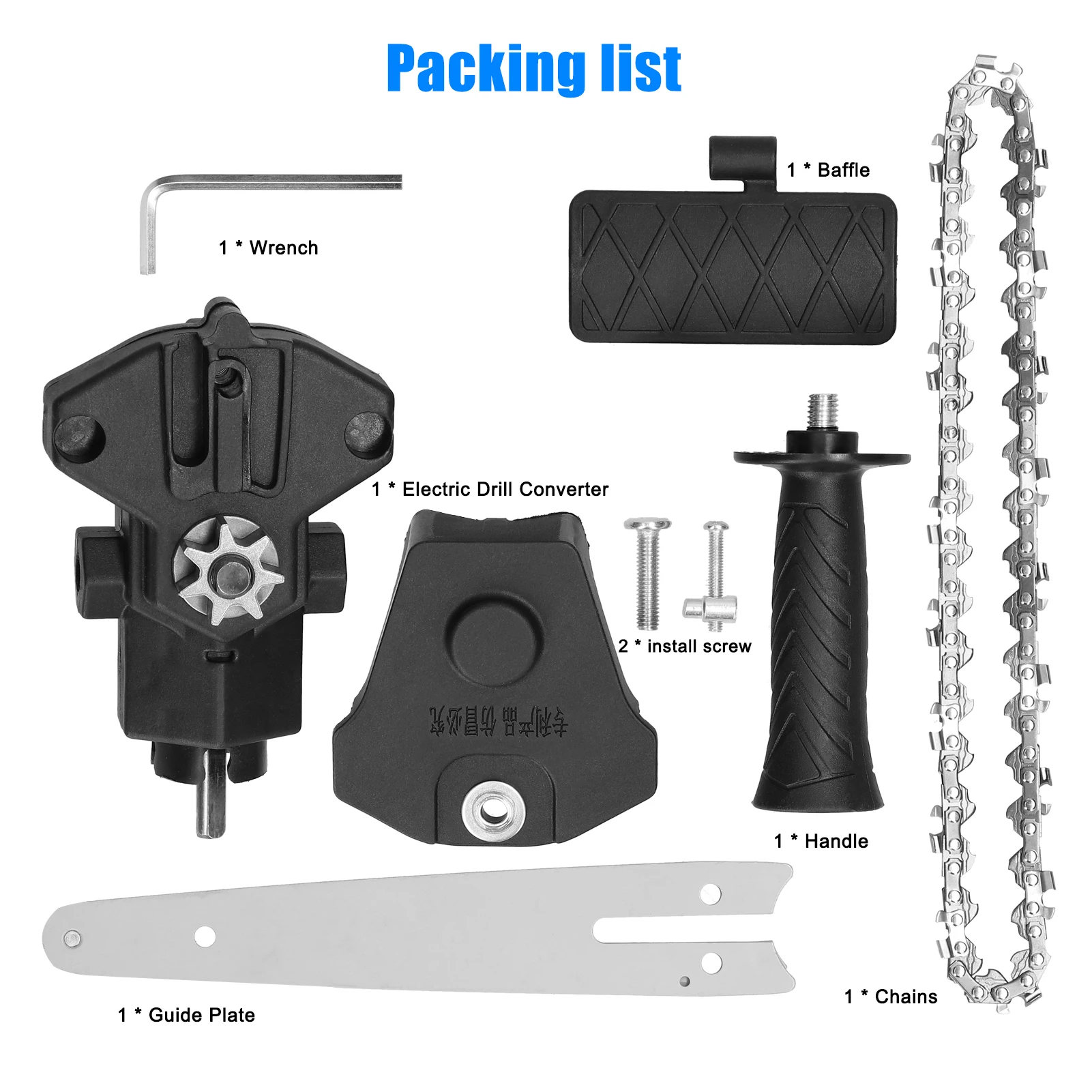 6 Inch Chainsaw Electric Drill Modified To Electric Chainsaw Tool Attachment Chainsaws Accessory Woodworking Tool