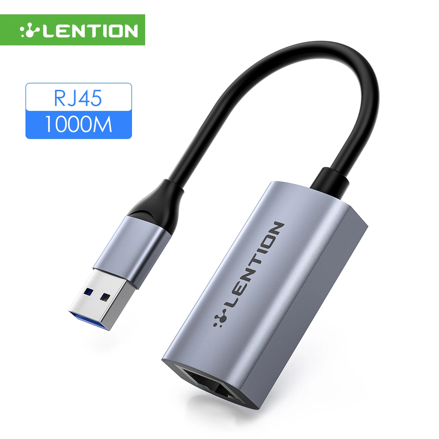 Lention USB Type A Ethernet Adapter Network Card USB 3.0 to Lan Internet Hub For MacBook PC Windows Gigabit RJ45 100/1000 Mbps