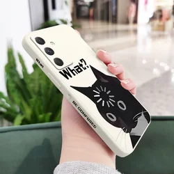 Charming Cat Design Phone Case - Cute Protective Cover - Samsung A17 (White)