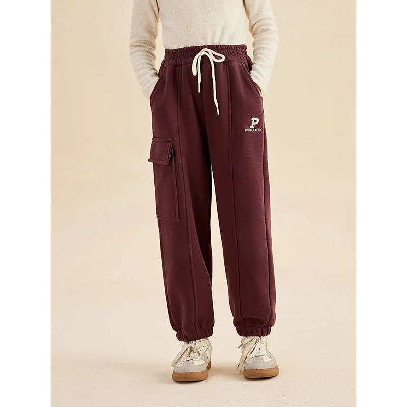 

Girls plush pants 2023 new autumn and winter long pants thickened warm and sanitary pants 7-93