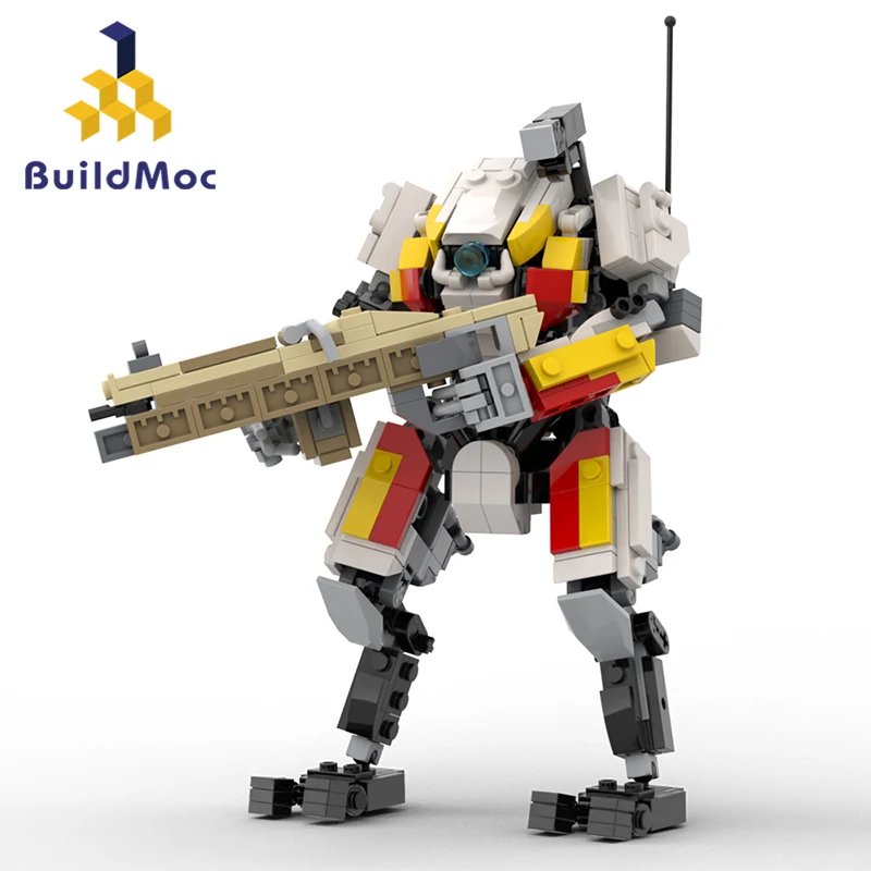 

BuildMoc Mecha Titanfall 2-Тональный класс Титан строительные блоки высокотехнологичный армейский робот животные кирпичная игра игрушки для детей подарки на день рождения