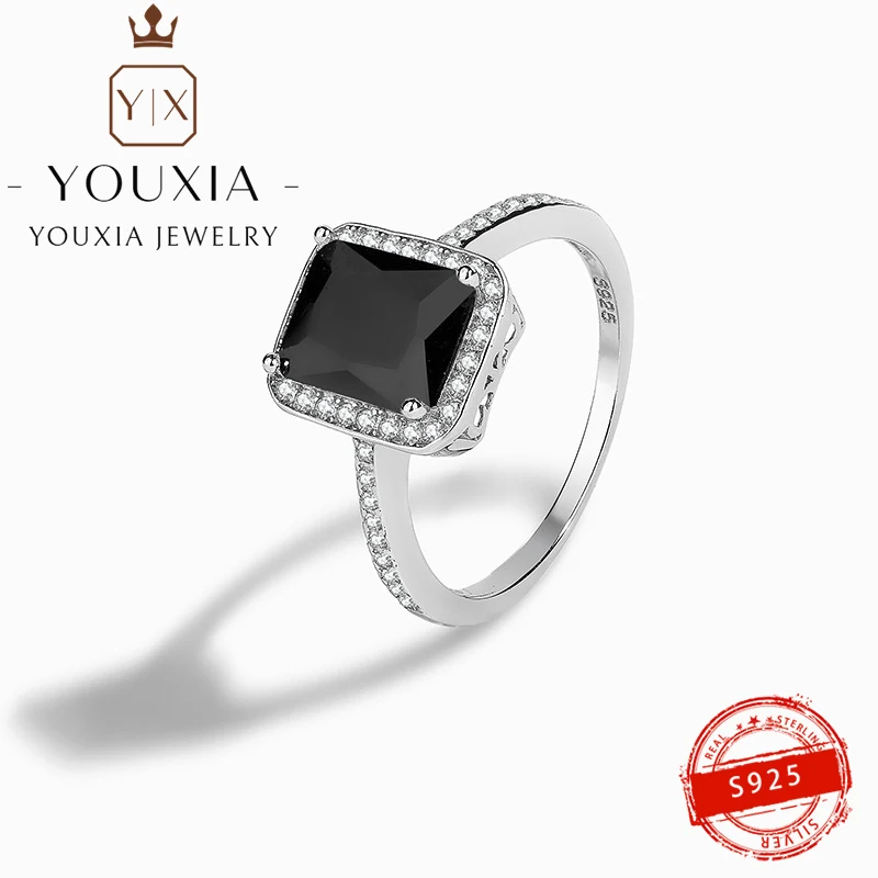 

1:1 Customized Silver colour black and white ceramic party ring design fashion trend style Luxury Personality Classic Jewelry