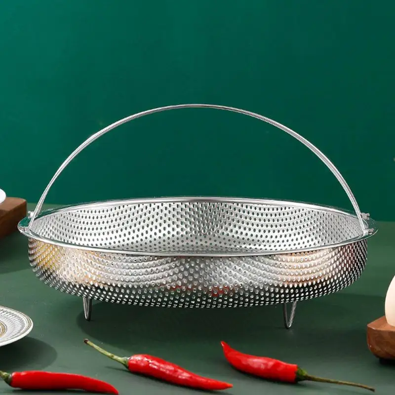 Food Steaming Basket Insert Stock Pot With Handle Steaming Tray Instant Cooker Kitchen Rice Pressure Cooker Steaming Grid