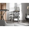 home. Design 4-Tier AV Media Stand Corner Shelf Stand Wooden Corner Shelves Component Cabinet Stereo Rack Audio Tower 2