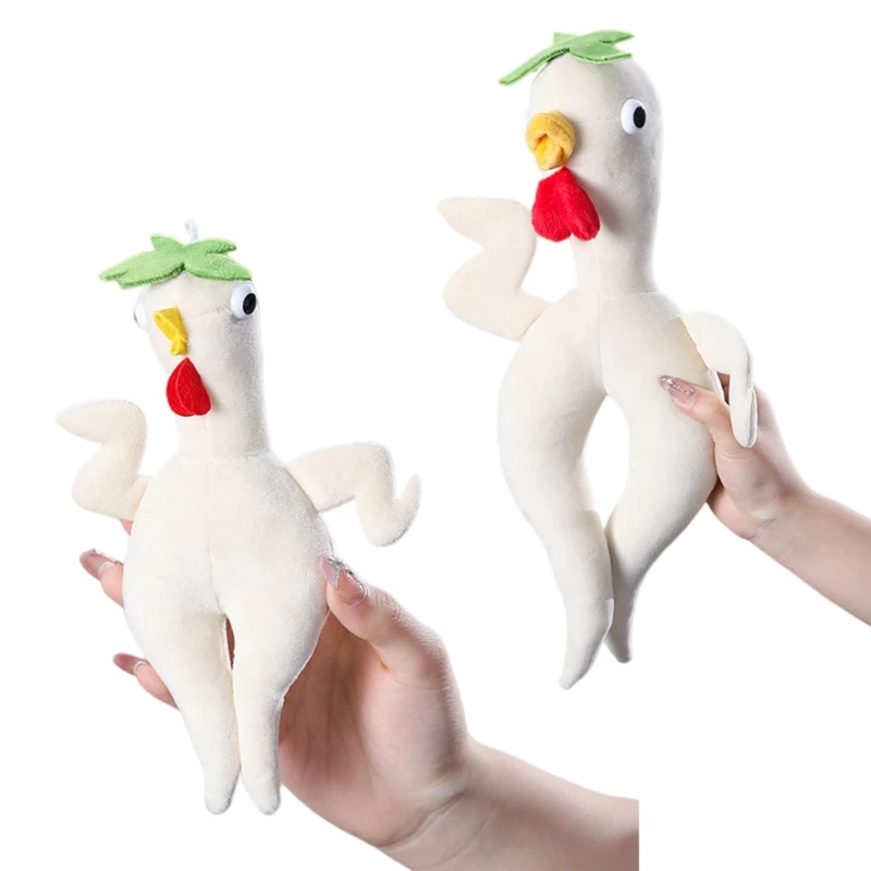 

B2EB Ginseng Hand Squeeze Venting Toy Keychain Cartoon Animal Chicken Keyring