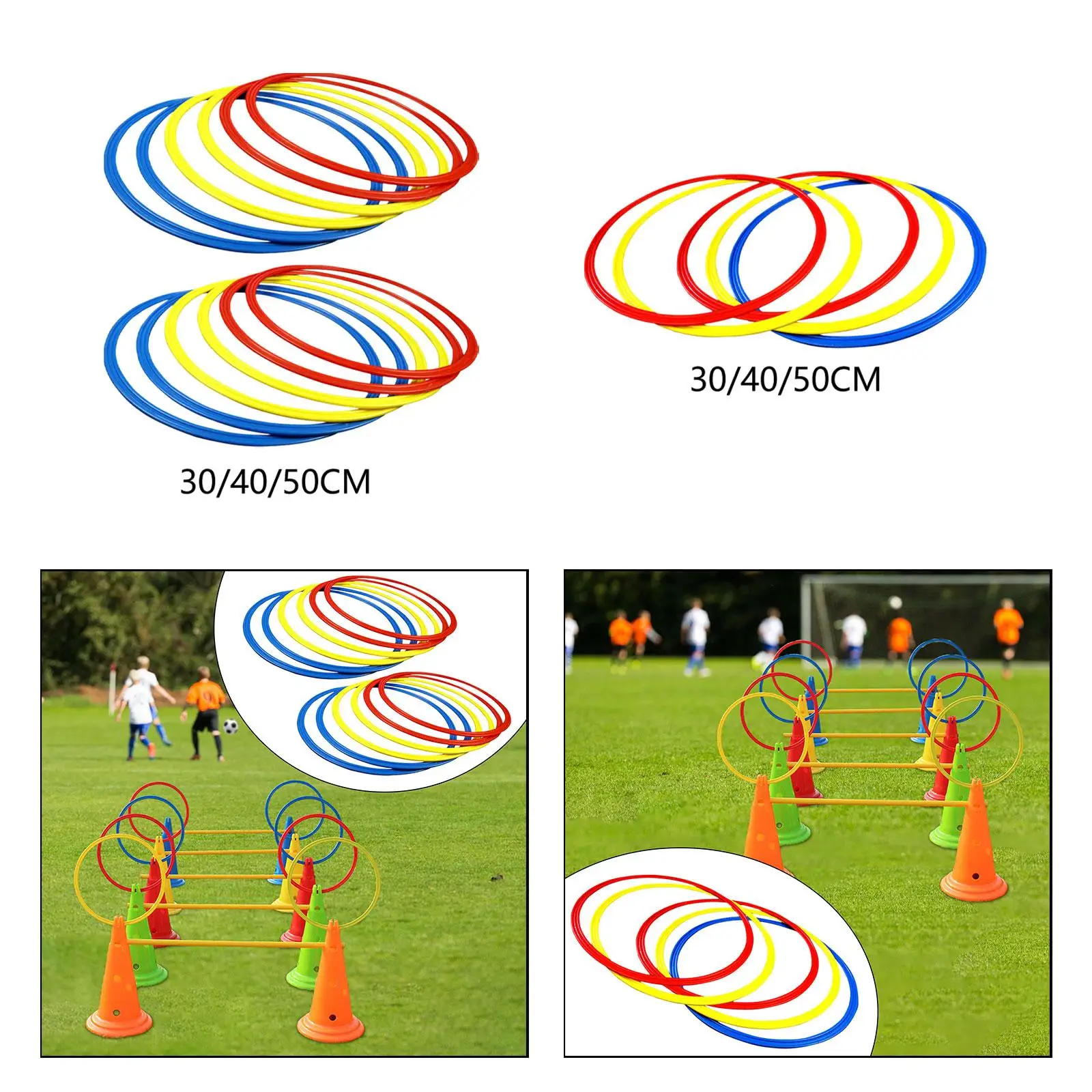 Agility Training Rings Jumping Hoops Football Training Agility Ring Portable for