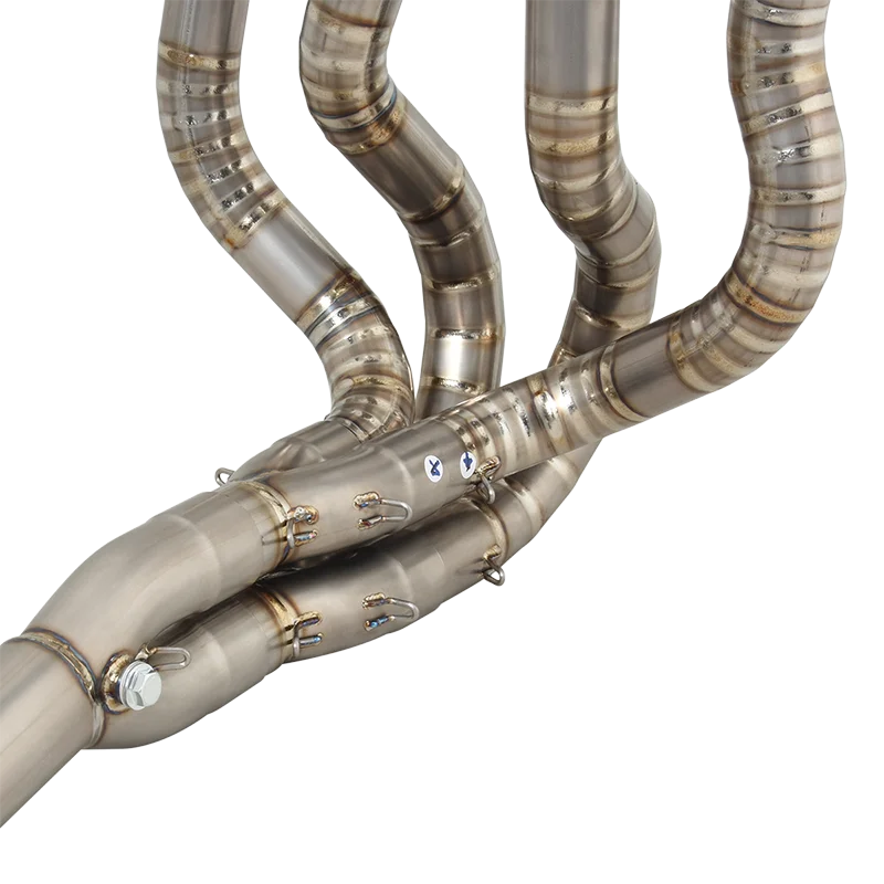 カワサキzh2 se用スリップオンエキゾースト,チタン合金,フロントリンク