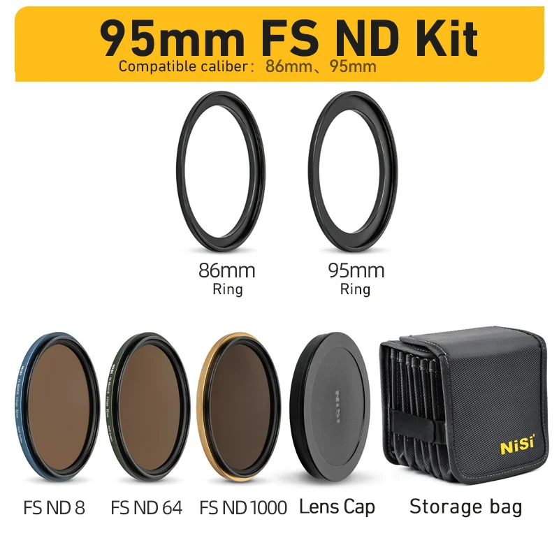 NiSi FS ND Kit FS ND8 ND64 ND1000 Swift System Filter 40.5mm-95mm 67mm 77mm 82mm 5
