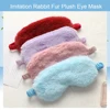 Silk Sleeping Mask Cute Soft Hairy Blocking Ice Hot Compress Light Eyemask Travel Sleeping Aid Eyepatch Home Night Sleep Shading 1