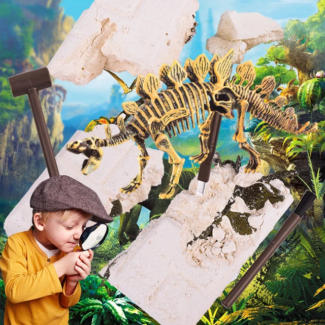 Dinossauro fóssil escavação kits arqueológico escavação brinquedo jurássico  mundo dinossauro esqueleto modelo ciência brinquedos educativos para  meninos - AliExpress