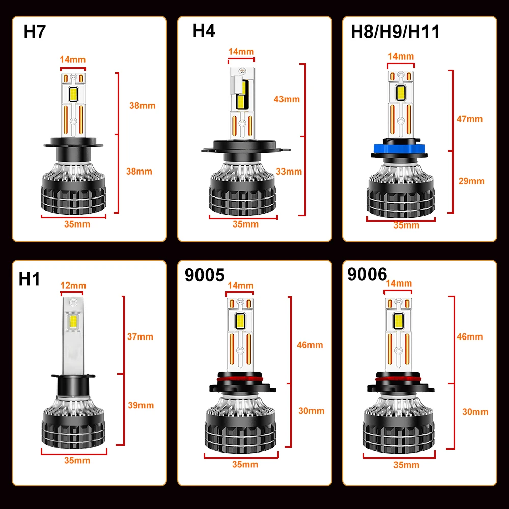 EAGLEVISION H11 Led Headlight Lamp Bulb for Cars CSP Lighthouse Canbus 6500K HB3