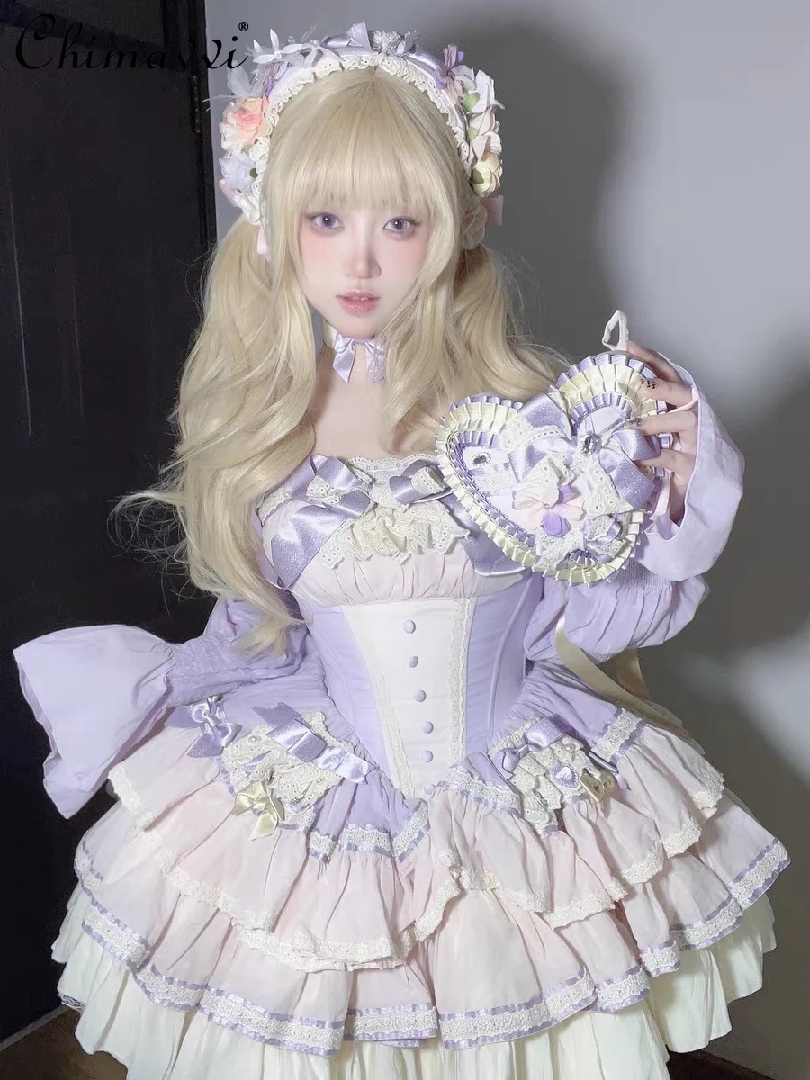 

Платье на бретельках с высокой талией и бантом для девочек