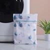 Laundry Bag Print Blue Leafves Dirty Clothes Cleaning Protect Washing Bag Household Clothes Organizer Mesh Zipper Laundry Bags 3