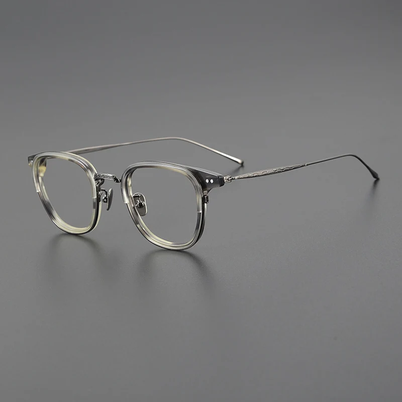 

2023 High Quality Delicate Curving Titanium Round glasses frame men women optical Myopia Presbyopia prescription Retro eyewear