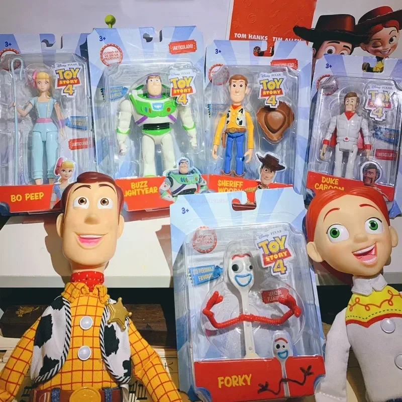 New Disney Toy Story Figure Juguete Jessie Woody Buzz Lightyear Forky Bo Peep Duke Caboom Action Figures Bambola Regalo Per Bambino