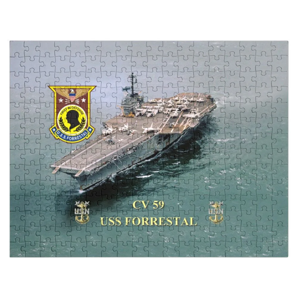 

CV-59 USS Forrestal Jigsaw Puzzle Puzzle Custom Personalized Gift Ideas Wooden Jigsaw Puzzle