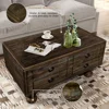 Coffee Table, 40-Inch Cocktail Tables Living Room Center Tables with 4 Storage Drawers, Coffee Table 4