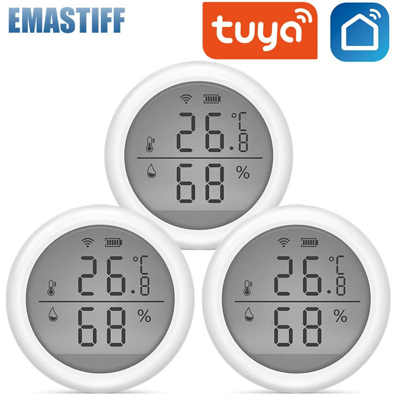 Tuya Zigbee/WiFi Smart Temperature Humidity Sensor Indoor Hygrometer  Thermometer APP Real-time Monitor Via Alexa Google Home - AliExpress