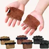 1 Pair Cowhide Weightlifting Gloves Four-finger Palm Protection Anti-slip Wear-resistant Fitness Sports Training Palm Guard 1