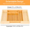 Expandable Bamboo Kitchen Drawer Organizer – Adjustable Cutlery Tray for Utensils, Silverware, and Flatware – 5 to 7 Slots 5