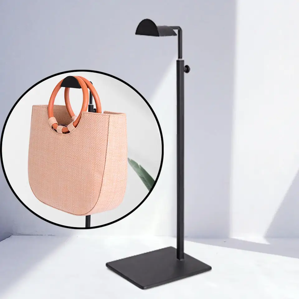 Dickly Torre per gioielli, espositore da tavolo per borse con doppio gancio, a forma di T, espositore per gioielli sospeso per negozio di boutique Home, Oro Spazzolato
