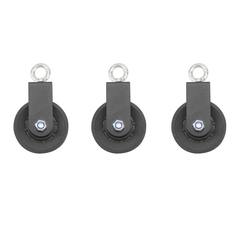 

Hot 3X Heavy Duty Pulley, Fitness Pulley 360 Degree Rotation Traction Wheel For Home/Gym Equipment Or Lifting Blocks
