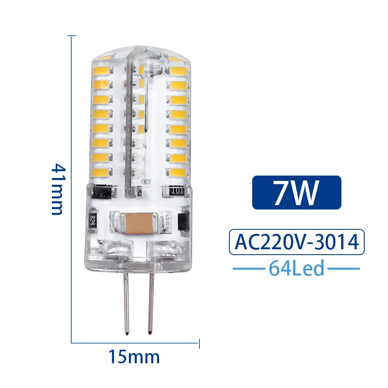 ตัวเลือกสินค้า 1-8Pcs G4 หลอดไฟ LED 2W 3W 4W 5W 7W 9W AC DC12V 220V ข้าวโพดโคมไฟ SMD2835 Spotlight โคมไฟระย้าเปลี่ยนหลอดฮาโลเจน