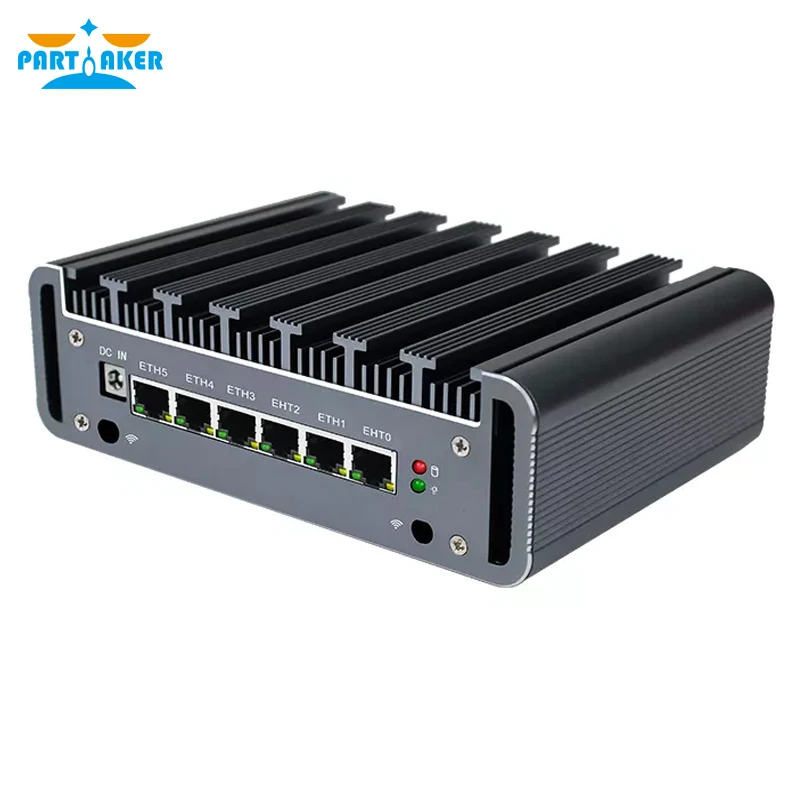 Partaker pfSense Router 8th Gen 4205U i3 8130U i5 8250U 8550U 6*Intel Nics 2*DDR4 Fanless Mini PC OPNsense Firewall VPN Server