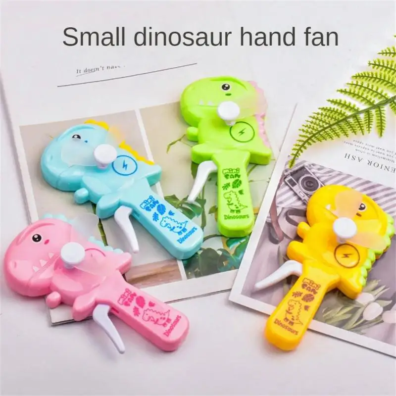 Cartoon Fan Hand Pressure Fan Children's Toy Cute Dinosaur Mini Student Portable Handheld Manual Summer Classroom Small Fans