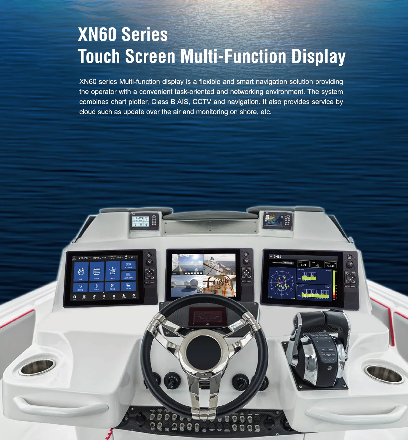 Marine Electronics Navigation Communication Xinuo XN60 Yacht 10.1 Touch Multi-function Display MFD Class B AIS GNSS GPS