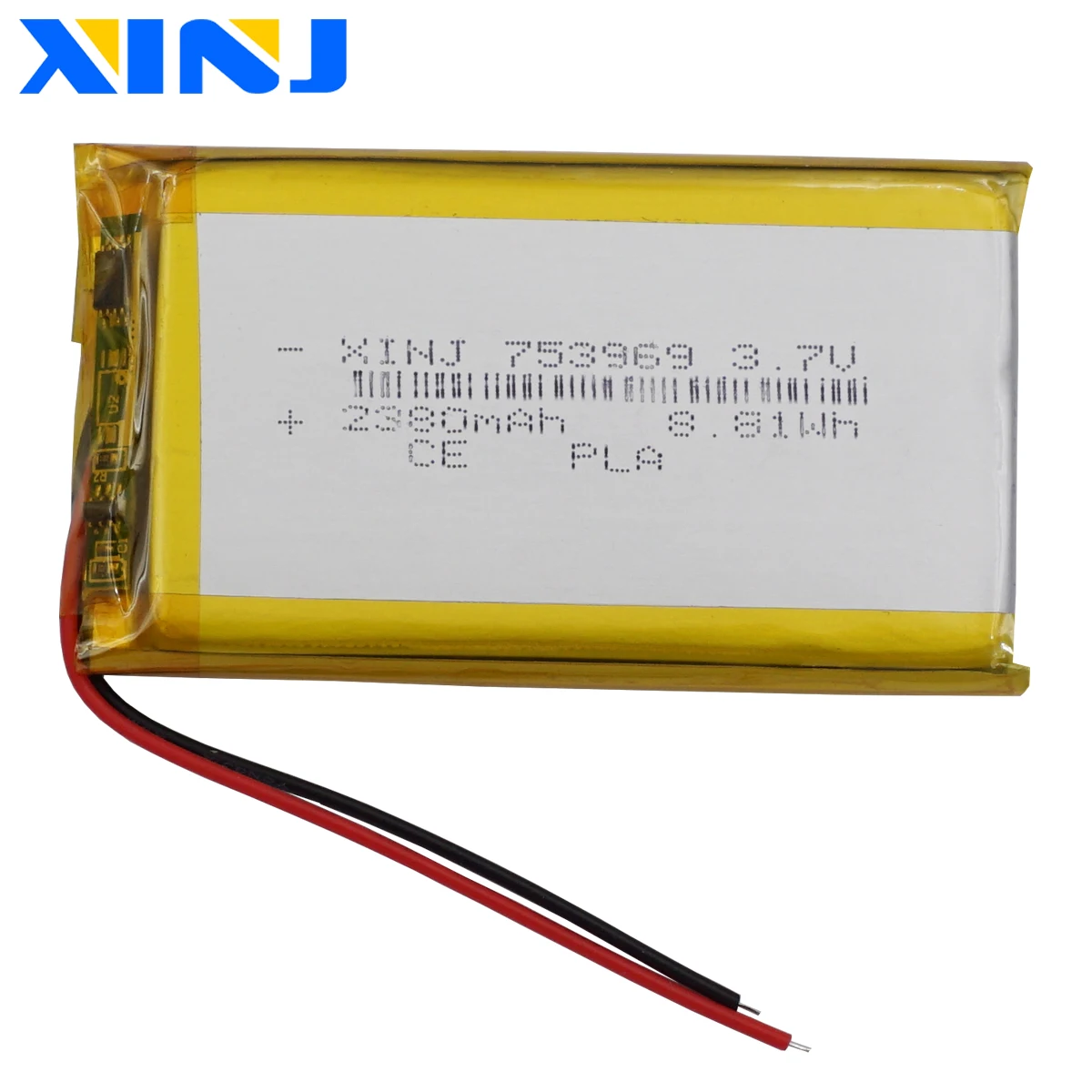 

3.7V 2380mAh 8.80Wh 753969 Polymer Li Lithium Lipo Rechargeable Battery Cell For DashCam E-Book PAD MID Portable DVD Tablet PC