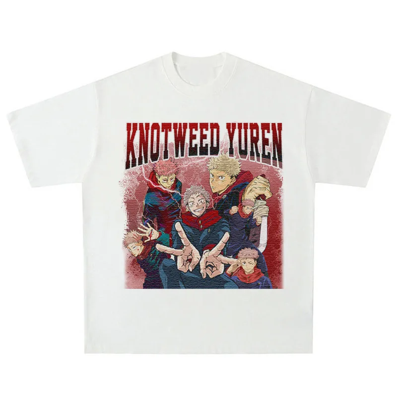 

Summer Unisex Otaku Short Sleeve Tops Jujutsu Kaisen Gojo Satoru Anime T Shirt Harajuku Vintage Japanese Anime Graphic T-Shirt