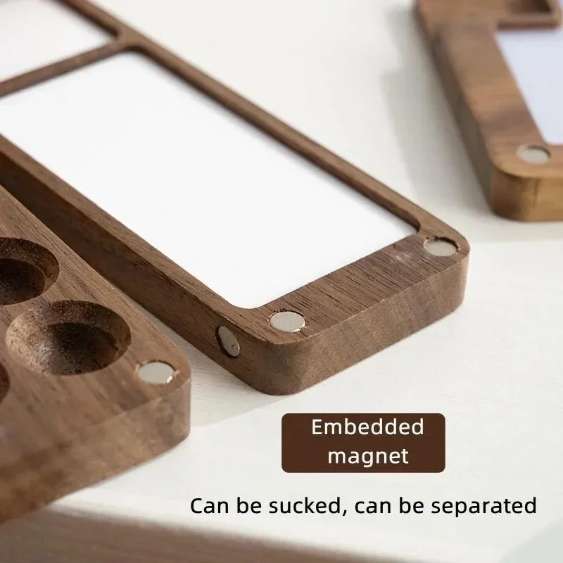 Wooden Handmade Watercolor Paint Palette Portable Empty Magnetic Suction Box for Artist Travel Sketch Painting School Supplies color palette watercolor palette