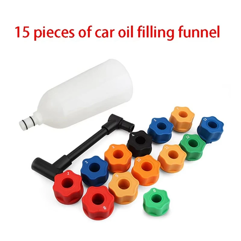 Top Deals 15 PCS Oil Filler Oil Adding And Changing Tool Car Engine Changing Funnel Filling Funnel Replacement Tool