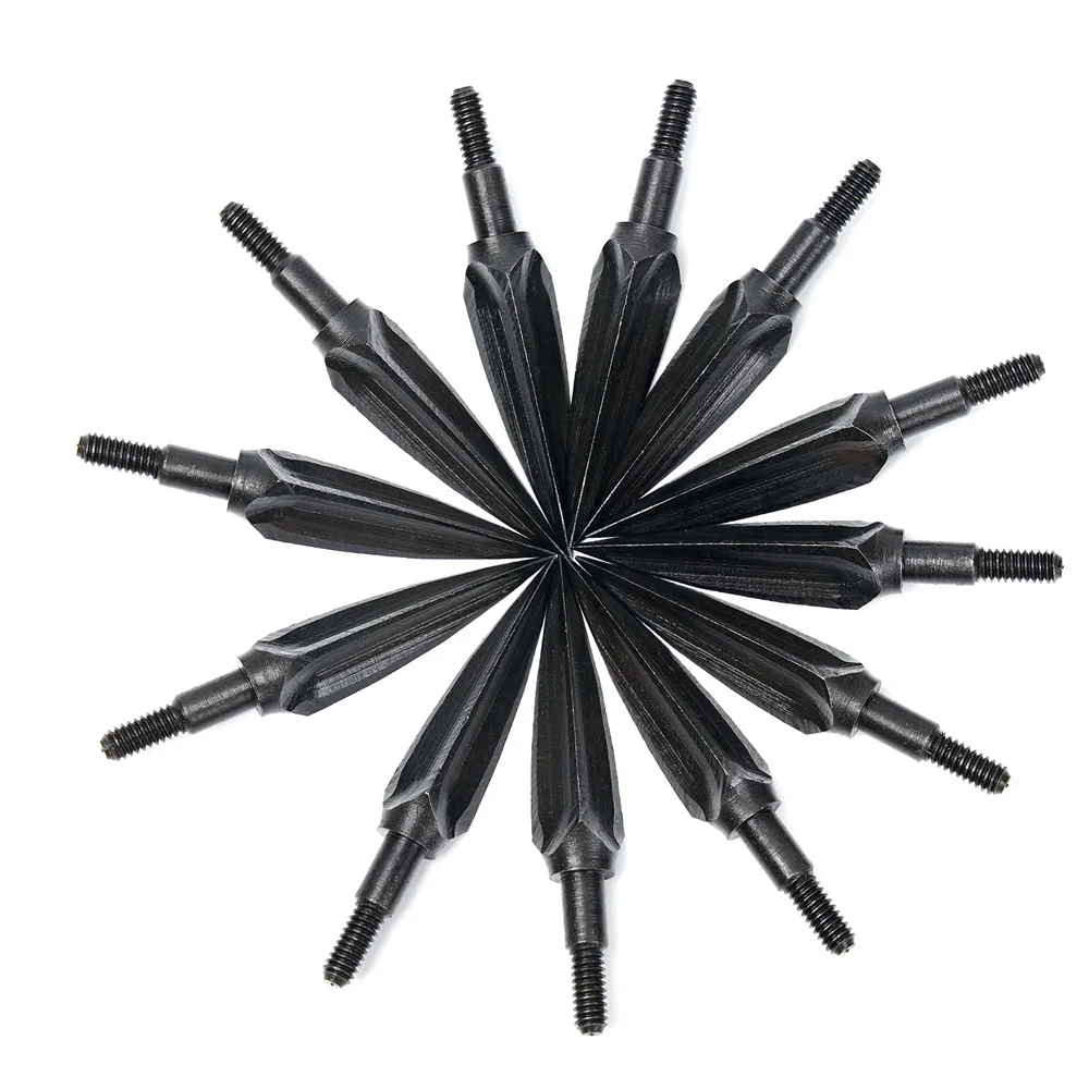 

6/12pcs 125grain High Carbon Steel Arrowheads Broadheads Arrow Tips Points Arrow Archery Target for Hunting Bow Arrow Shaft
