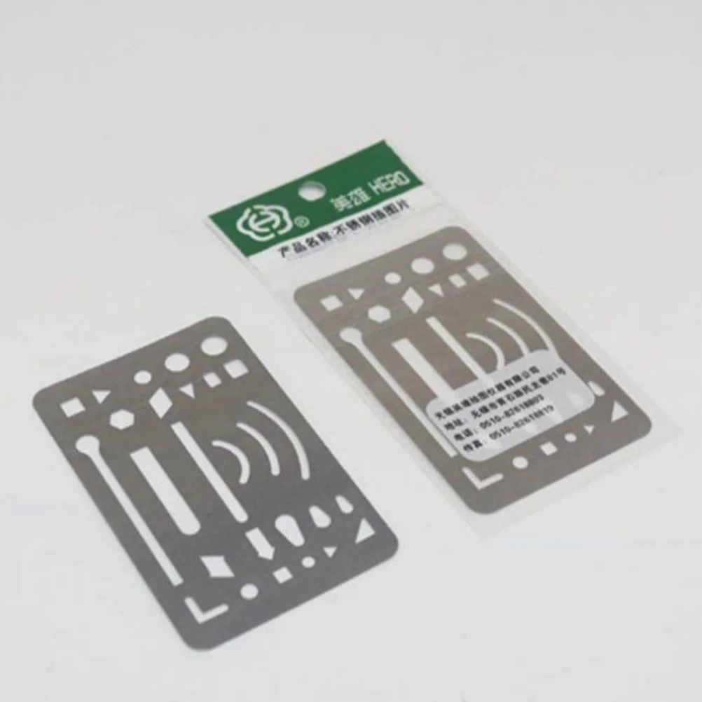 Erasing Shield Drawing Drafting Steel Template Stainless Metal Tool Craft Stencils Eraser Templates Circle Tools Geometric 3 Pcs