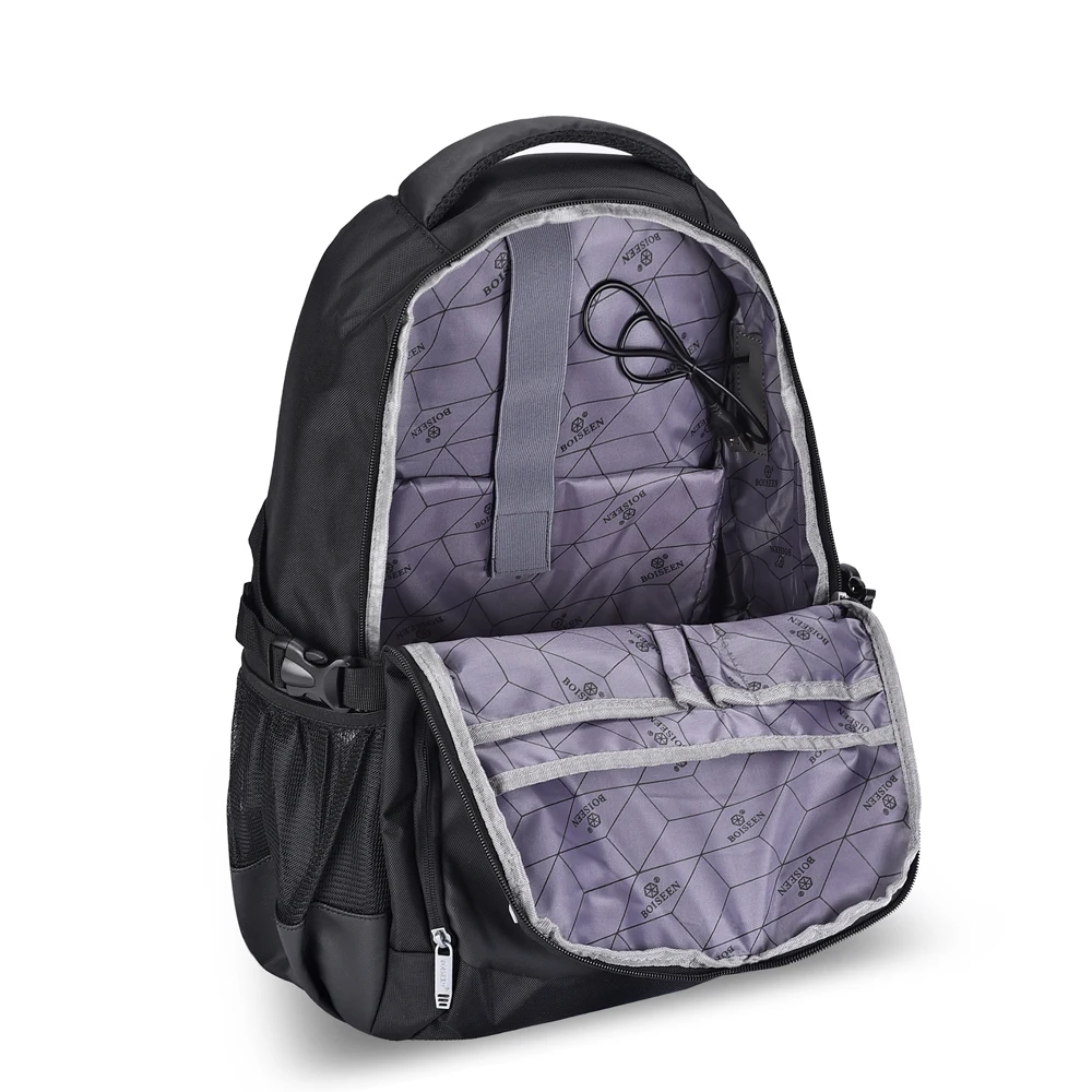 1Pcs Simple Black Backpack, Men's Large-Capacity School Bag, Laptop Backpack, Lightweight and Durable Casual Travel Bag, Student Multi-Functional Storage Backpack